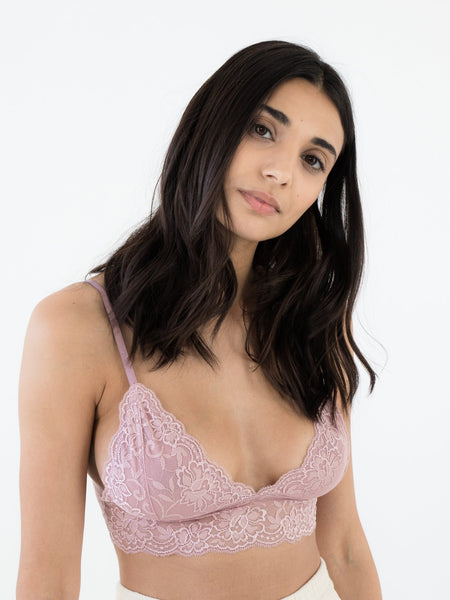 Lace Bralette - Dusty Pink