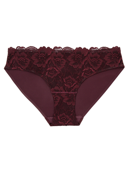 Lace Front Seamless Bikini - Merlot
