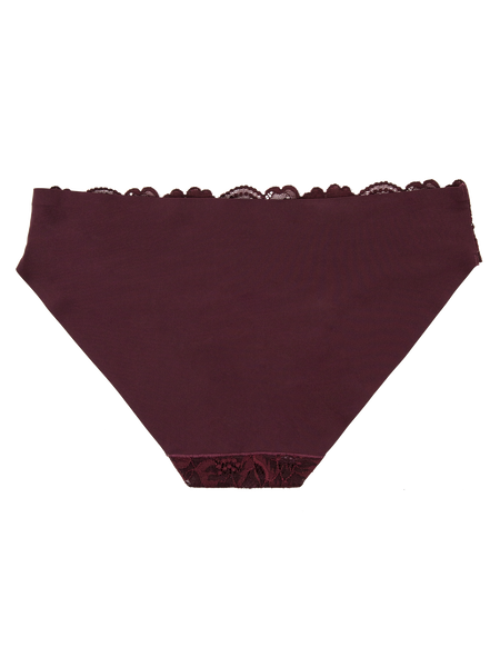 Lace Front Seamless Bikini - Merlot
