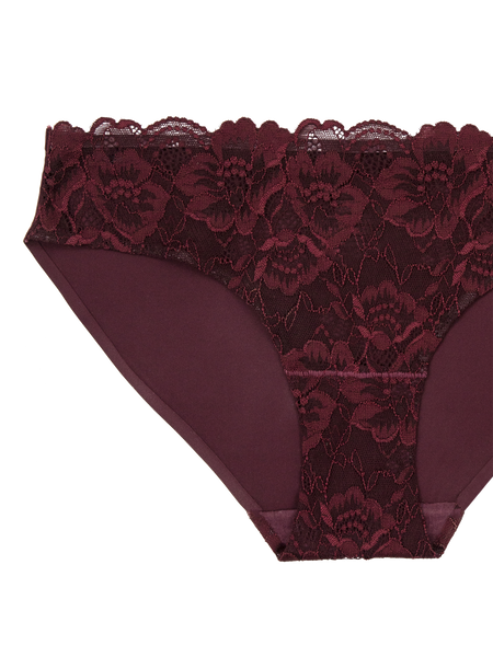 Lace Front Seamless Bikini - Merlot