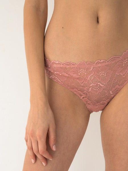 Lace Front Seamless Bikini - Rosé