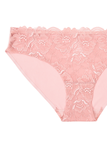 Lace Front Seamless Bikini - Rosé