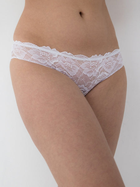 Lace Front Seamless Bikini - Snow White