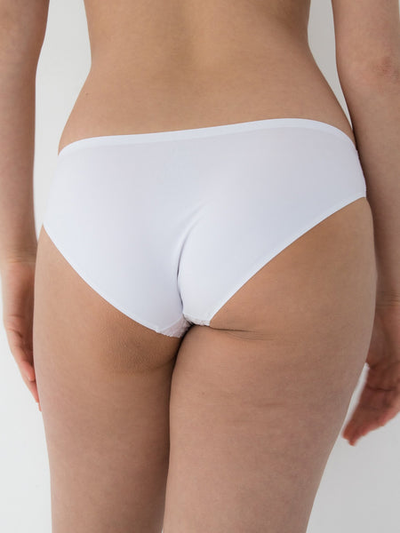 Lace Front Seamless Bikini - Snow White