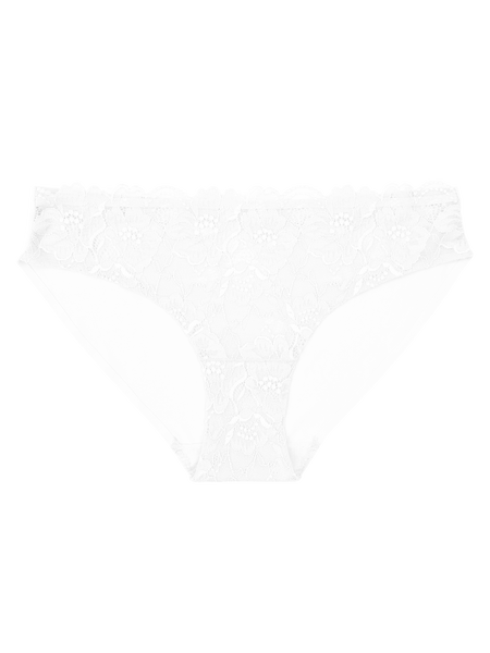 Lace Front Seamless Bikini - Snow White