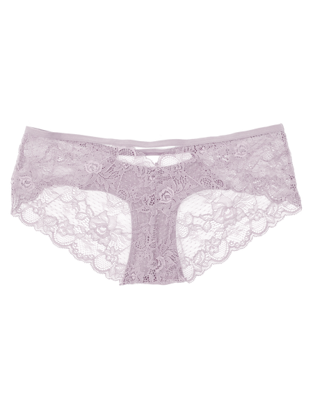 Lace Hipster with Keyhole - Frosted Tulip