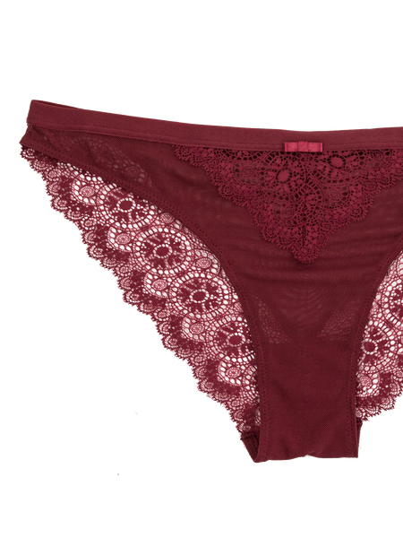 Romantic Lace Bikini - Deep Red