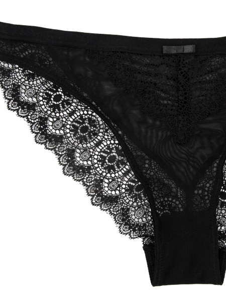 Romantic Lace Bikini - Midnight Black