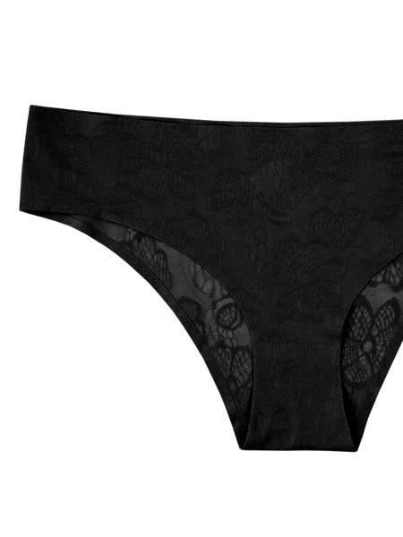 Seamless Hipster Lace Print - Black