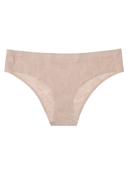 Seamless Hipster Lace Print - Nude