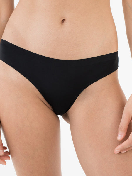 Seamless Lace Back Bikini - Midnight Black