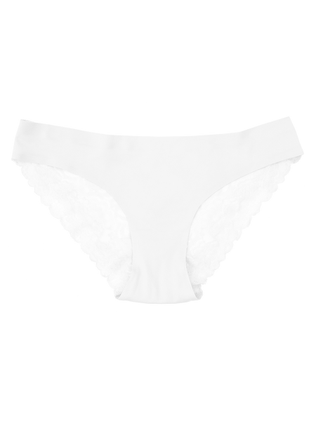 Seamless Lace Back Bikini - Snow White