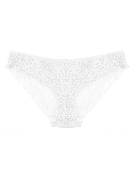 Seamless Lace Back Bikini - Snow White