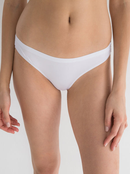 Seamless Lace Back Bikini - Snow White