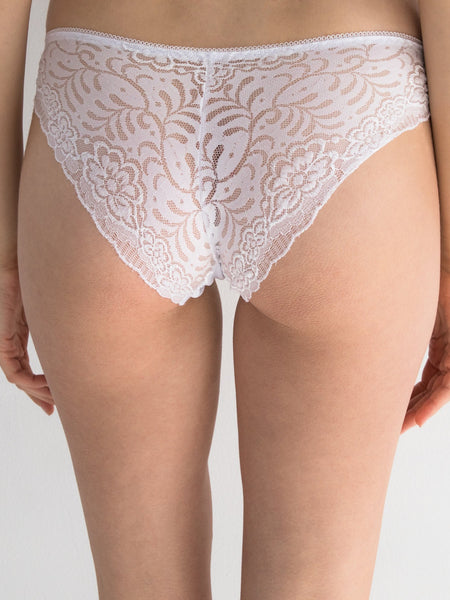 Seamless Lace Back Bikini - Snow White