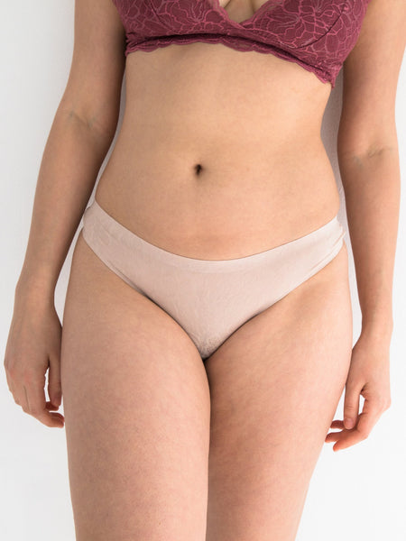 Seamless Thong Lace Print - Nude
