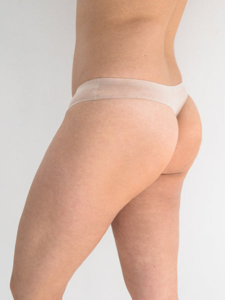 Seamless Thong Lace Print - Nude