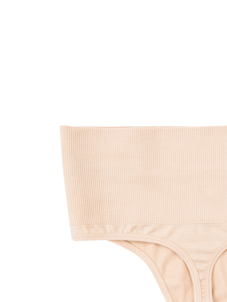 Tummy Cinching Thong - Warm Beige