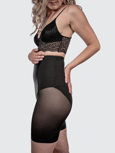 High Waisted Compression Shorts - Black