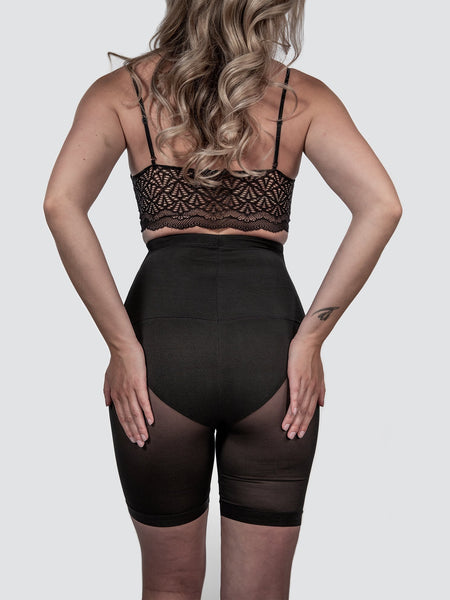 High Waisted Compression Shorts - Black