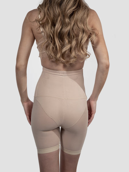 High Waisted Compression Shorts - Nude