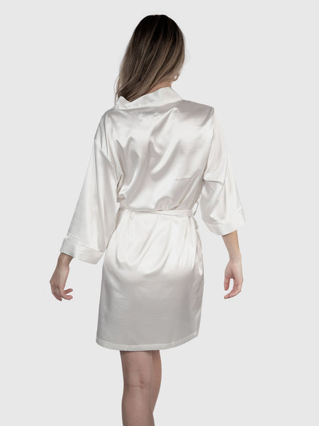 Satin Robe - White