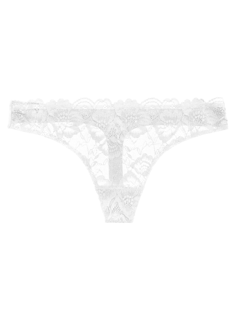 Lace Front Thong | White | Sneaky Vaunt