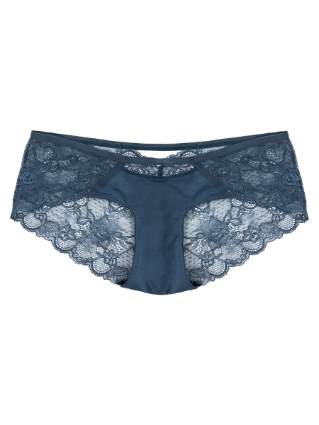 Lace Hipster with Keyhole | Blue | Sneaky Vaunt