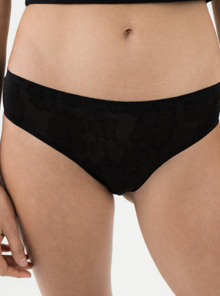 Seamless Hipster Sneaky Vaunt Panties Black Lace Print M