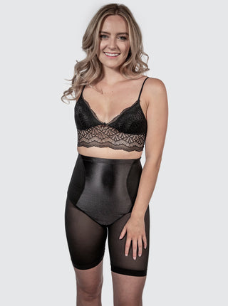 High Waisted Compression Shorts - Black