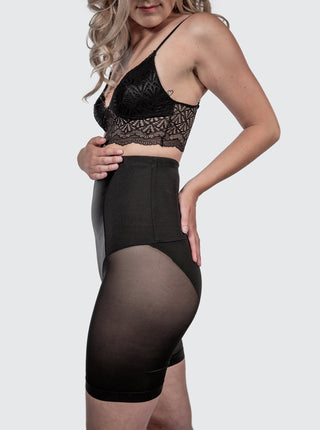 High Waisted Compression Shorts - Black