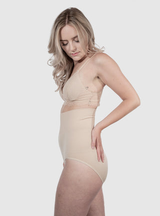 Tummy Cinching Bikini - Nude Front